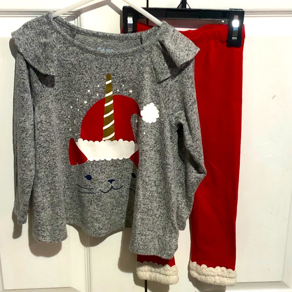 Adorable “Santa Cat” Girls 2pc Set (3T)